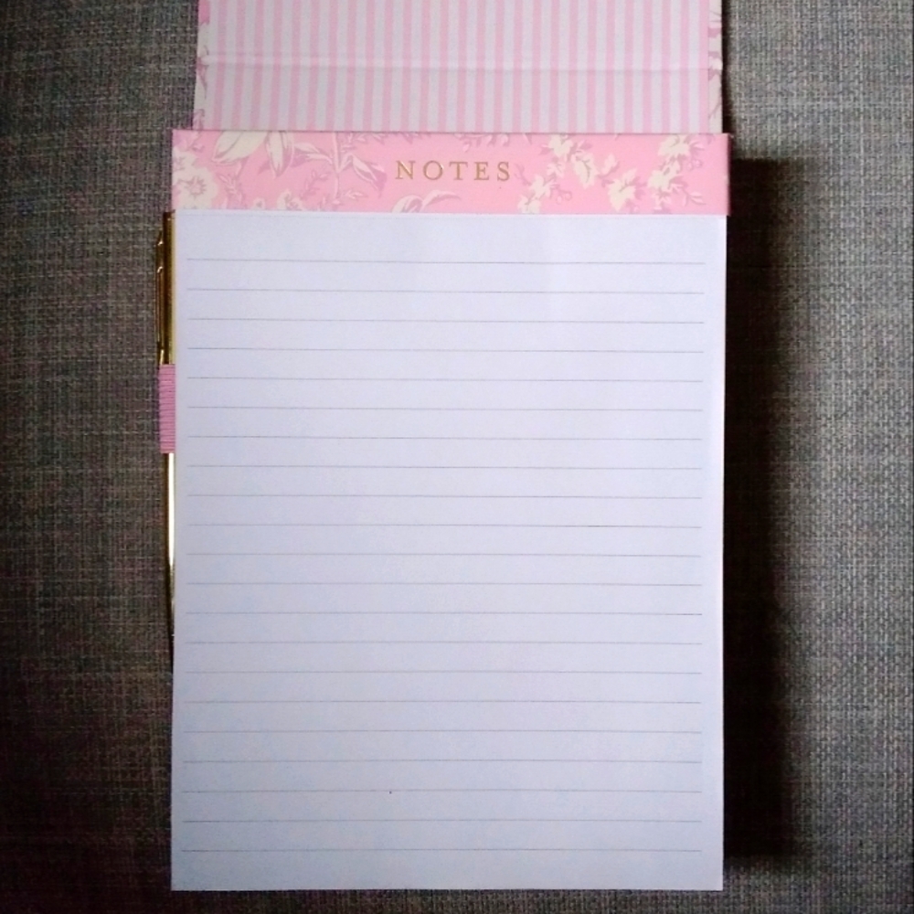 New Laura Ashley deluxe floral notes flip pad and pen set - Picture 4 of 5